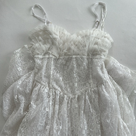 LoveShackFancy White Lace Maxi Dress - Picture 3 of 10